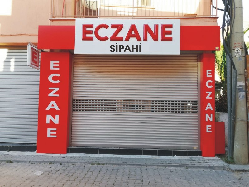 Beyoğlu, Taksim Standart Eczane Tabelası, Tabela İmalatı, Tabela Tamiri, E Pano, Nöbetçi Eczane Tabelası, Nöbençi Eczane Dubası.