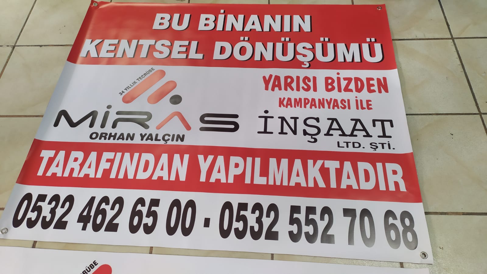 Şantiye Afişi, İnşaat Afişi, Satılık, Kiralık Afişleri